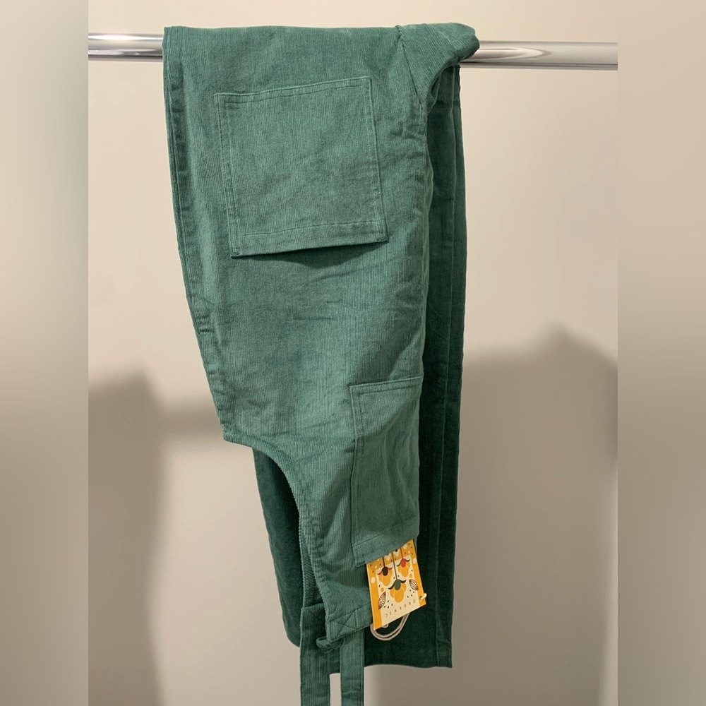 Women’s Green Utility Cargo Jumpsuit